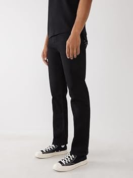 True Religion Men's Ricky Straight Leg Jean with Back Flap Pockets